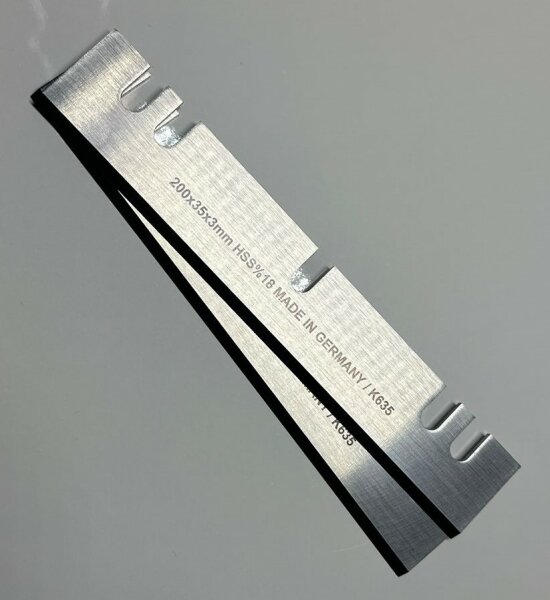 2 Stk. Hobelmesser 200x35x3mm passend für Kity 635
