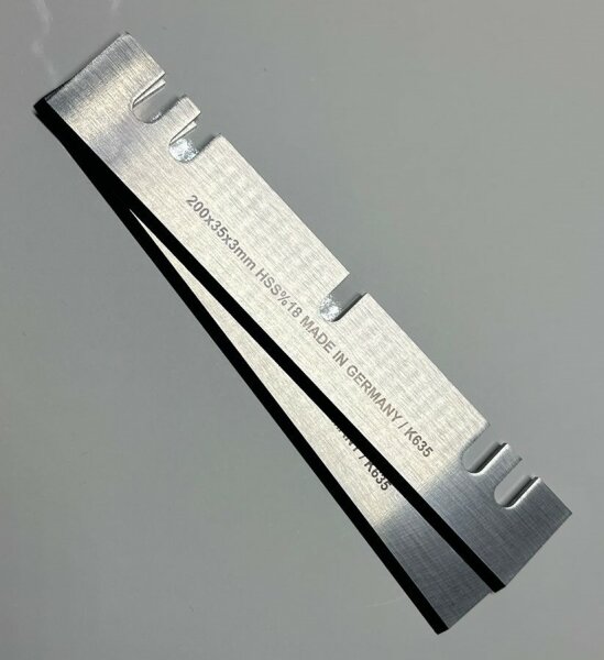 2 Stk. Kity 635 Hobelmesser 200 x 35 x 3 mm