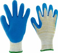 10 Paar Schnittschutzhandschuhe, Hitzeschutzhandschuhe MEDEX® Kevlar/Stahl, Latexteilgetaucht, Hitzeschutz bis zu 250 °C Kontakthitze, Gr. 9