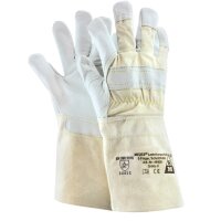 10 Paar Arbeitshandschuhe MEDEX® Lederhandschuh 5-Finger, Schnittschutzfutter beidseitig