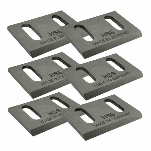 6 Stk. Adler Hobelmesser 56 x 34 x 3 mm