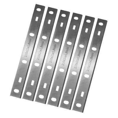 6 Stk. Zipper ZI-HB204 Abricht Dickenhobel Hobelmesser 210 x 22 x 1.8 mm