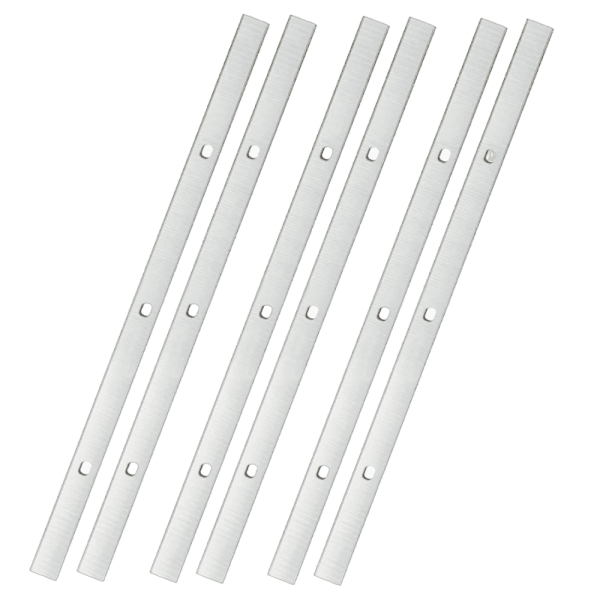 6 Stück Metabo HSS Hobelmesser (0911063549) geeignet für Metabo Dickenhobel DH 330 (0200033000) / DH 316 - 332x12x1,5mm, mit 2 Langlöchern - hochwertige Ersatzklingen für präzises Hobeln