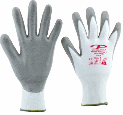 30 Paar Schnittschutzhandschuhe MEDEX Paladin® WHITE AIR 3, 5-Finger, PU-getaucht